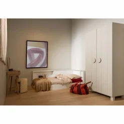 Woood Carter hoekbed links/rechts grenen wit [fsc]