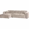 Woood CLOUD chaise longue links geweven chenille naturel