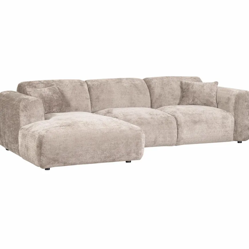 Woood CLOUD chaise longue links geweven chenille naturel