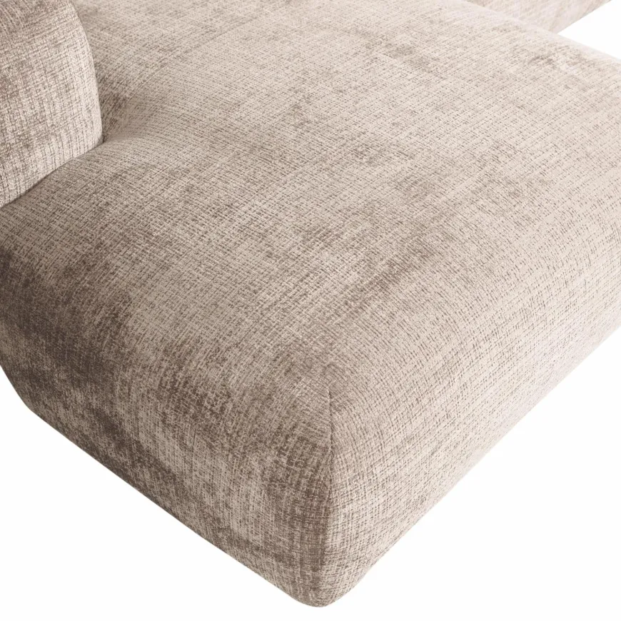 Woood CLOUD chaise longue links geweven chenille naturel
