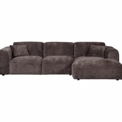 Woood CLOUD chaise longue rechts geweven chenille warm bruin