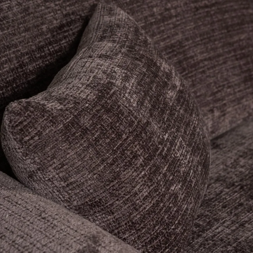 Woood CLOUD chaise longue rechts geweven chenille warm bruin