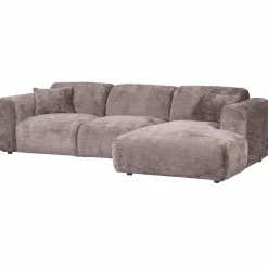 Woood CLOUD chaise longue rechts geweven chenille taupe