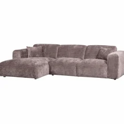 Woood CLOUD chaise longue links geweven chenille taupe