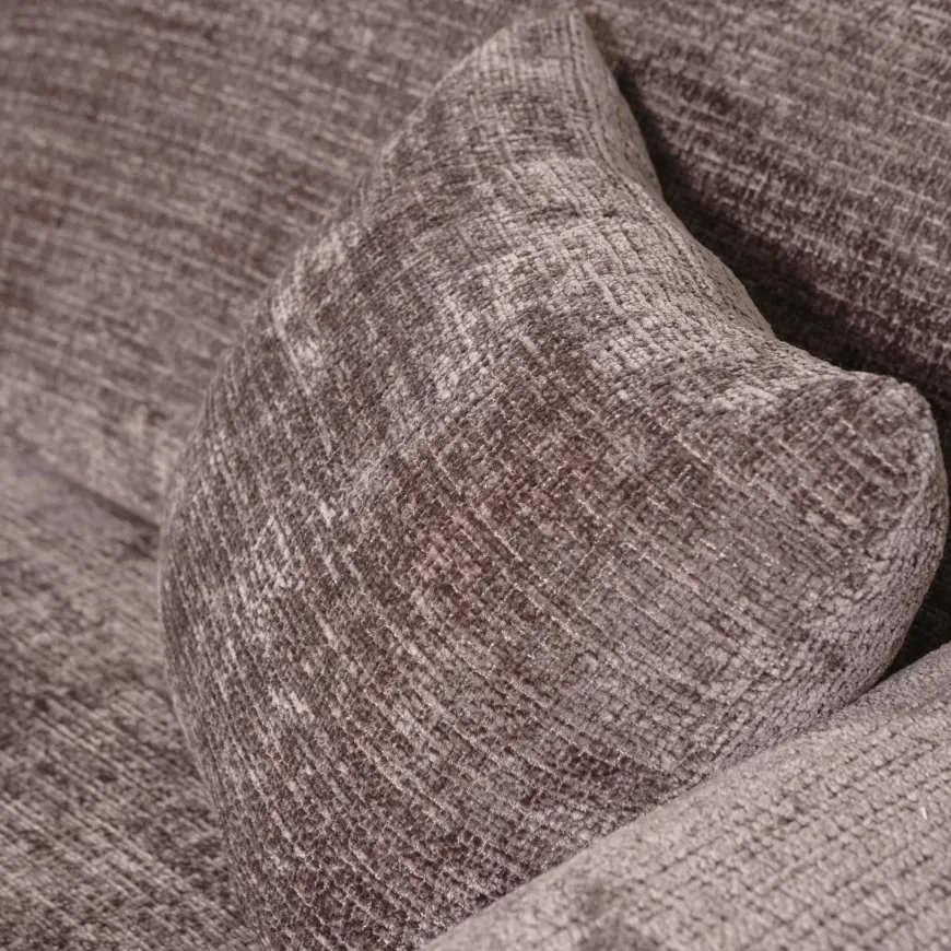 Woood CLOUD chaise longue links geweven chenille taupe