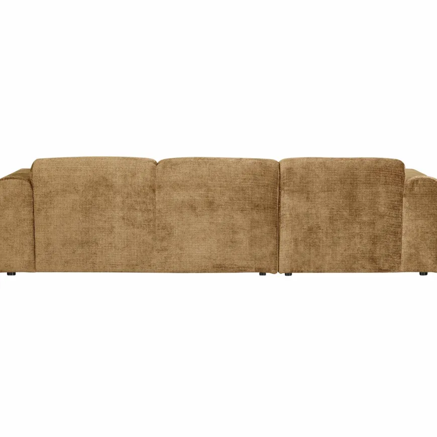 Woood CLOUD chaise longue links geweven chenille honinggeel