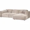 Woood CLOUD chaise longue rechts geweven chenille naturel