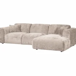 Woood CLOUD chaise longue rechts geweven chenille naturel