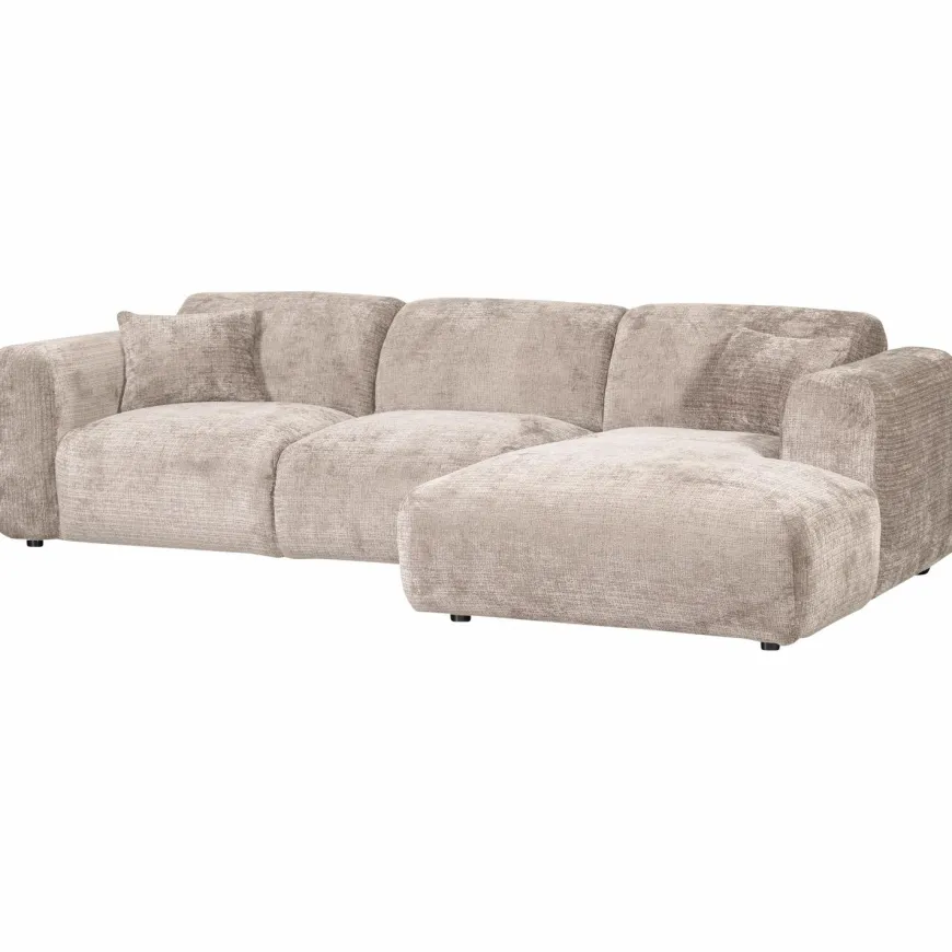 Woood CLOUD chaise longue rechts geweven chenille naturel