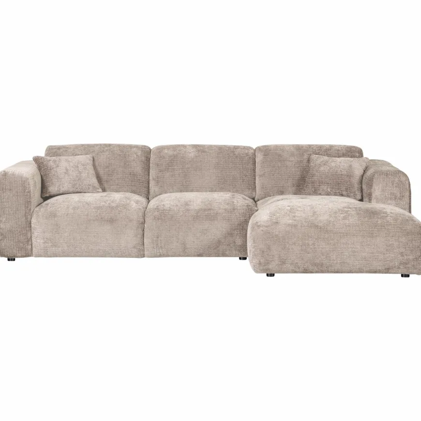 Woood CLOUD chaise longue rechts geweven chenille naturel