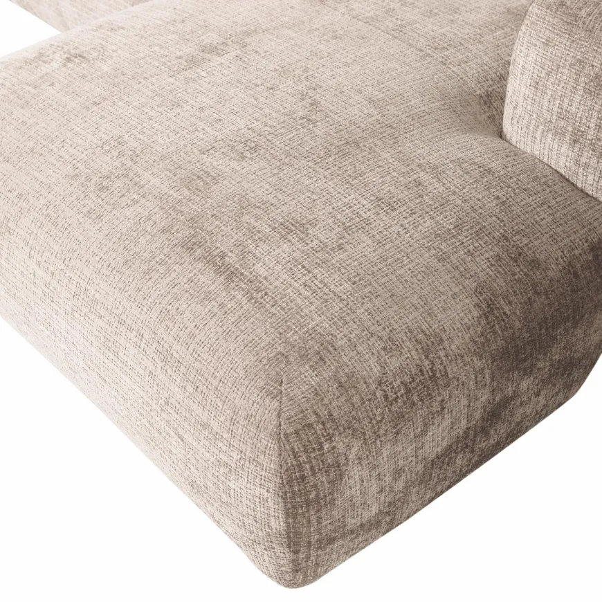 Woood CLOUD chaise longue rechts geweven chenille naturel