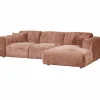 Woood CLOUD chaise longue rechts geweven chenille terra