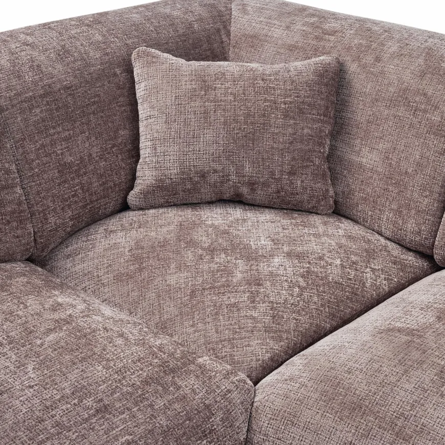Woood CLOUD hoekbank links geweven chenille taupe