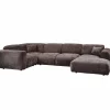 Woood CLOUD hoekbank links geweven chenille warm bruin