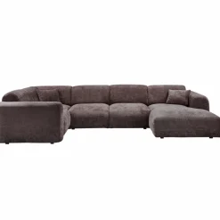 Woood CLOUD hoekbank links geweven chenille warm bruin