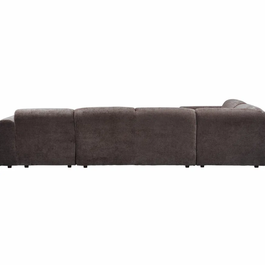Woood CLOUD hoekbank links geweven chenille warm bruin