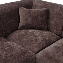 Woood CLOUD hoekbank links geweven chenille warm bruin