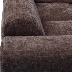 Woood CLOUD hoekbank links geweven chenille warm bruin