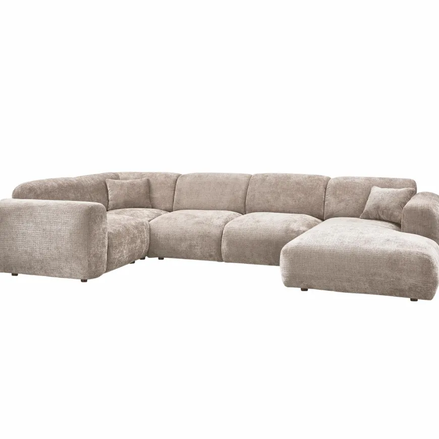 Woood CLOUD hoekbank links geweven chenille naturel