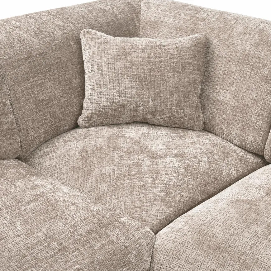 Woood CLOUD hoekbank links geweven chenille naturel