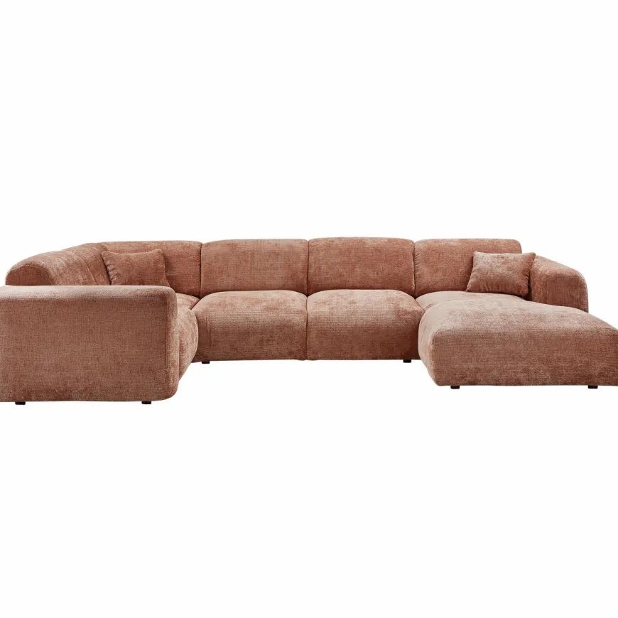 Woood CLOUD hoekbank links geweven chenille terra