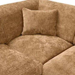 Woood CLOUD hoekbank links geweven chenille honinggeel