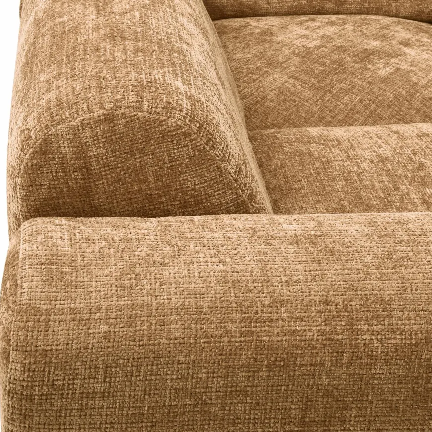 Woood CLOUD hoekbank links geweven chenille honinggeel