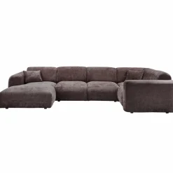 Woood CLOUD hoekbank rechts geweven chenille warm bruin