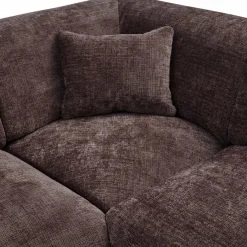 Woood CLOUD hoekbank rechts geweven chenille warm bruin