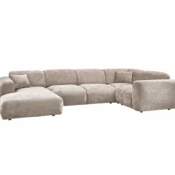 Woood CLOUD hoekbank rechts geweven chenille naturel
