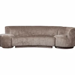 Woood Combi-popular: bankje + fauteuil + poef taupe