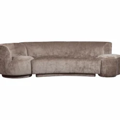 Woood Combi-popular: bankje + fauteuil + poef taupe