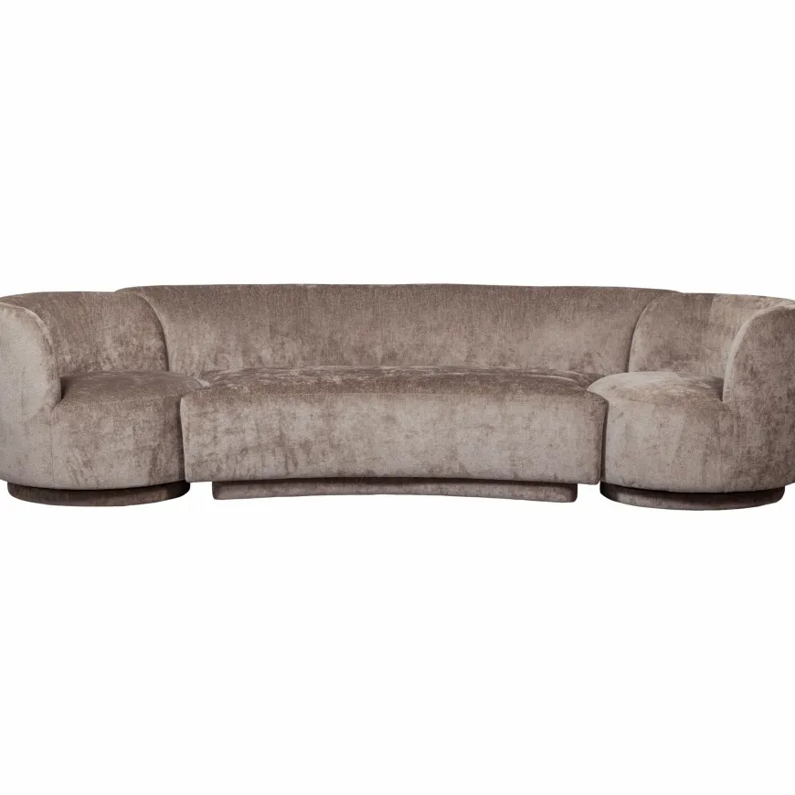 Woood Combi-popular: bankje + fauteuils taupe