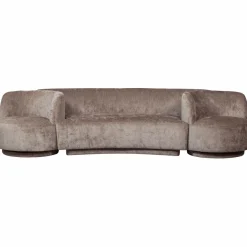 Woood Combi-popular: bankje + fauteuils taupe