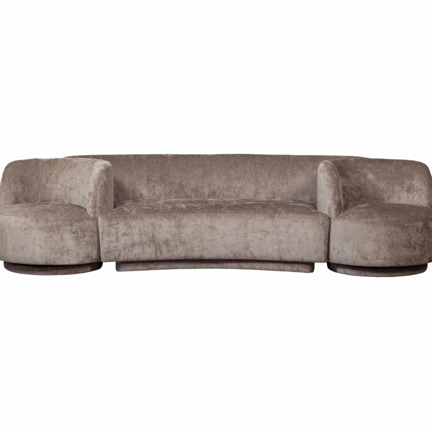 Woood Combi-popular: bankje + fauteuils taupe