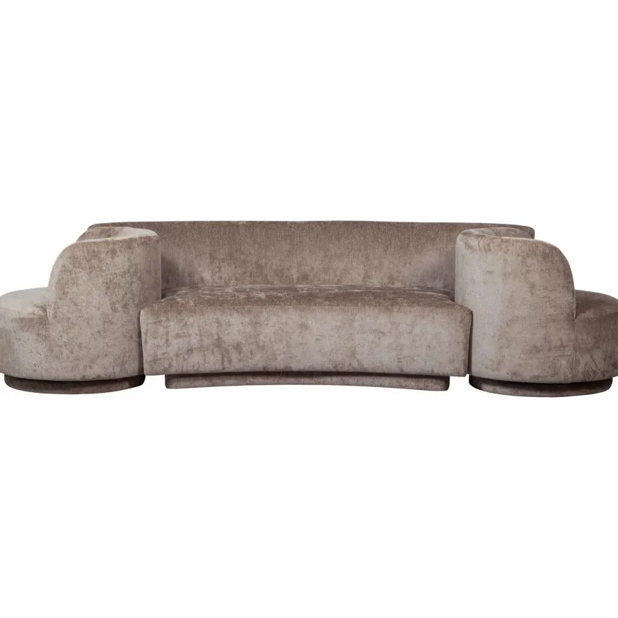 Woood Combi-popular: bankje + fauteuils taupe