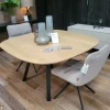 Woood Combi-tablo: Organisch Eiken 130x130 & 2-standen Poot Vierk
