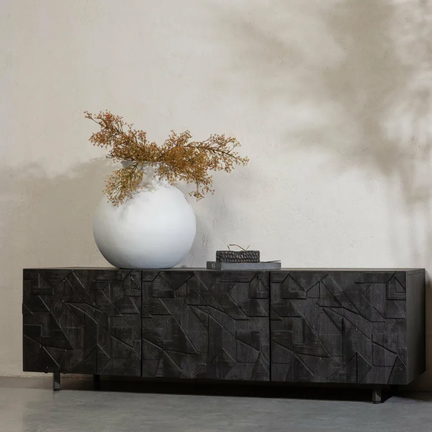 Woood COUNTER TV meubel mango zwart