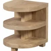 Woood Darren Halfronde Bijzettafel Mango Hout Naturel