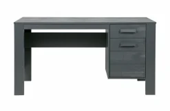 Woood Dennis Bureau Grenen Steel Grey Geborsteld [fsc]
