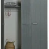 Woood Dennis 3-deurs Kast Grenen Steel Grey Geborsteld [fsc]
