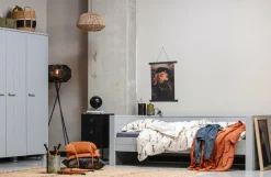 Woood Dennis 3-deurs Kast Grenen Betongrijs Geborsteld [fsc]