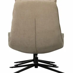 Woood Draaifauteuil Kube met hocker naturel