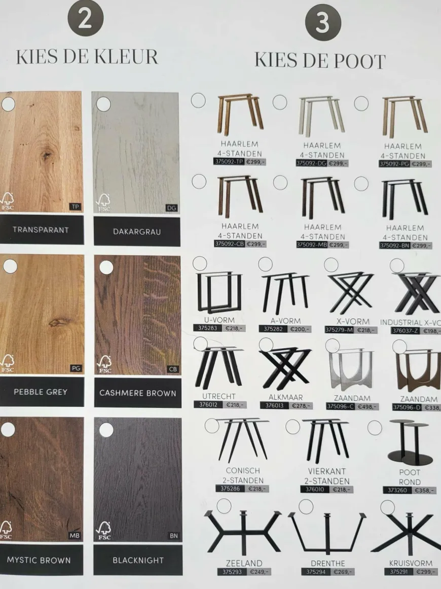 Woood Eettafel Tablo Vierkant met vele mogelijkheden
