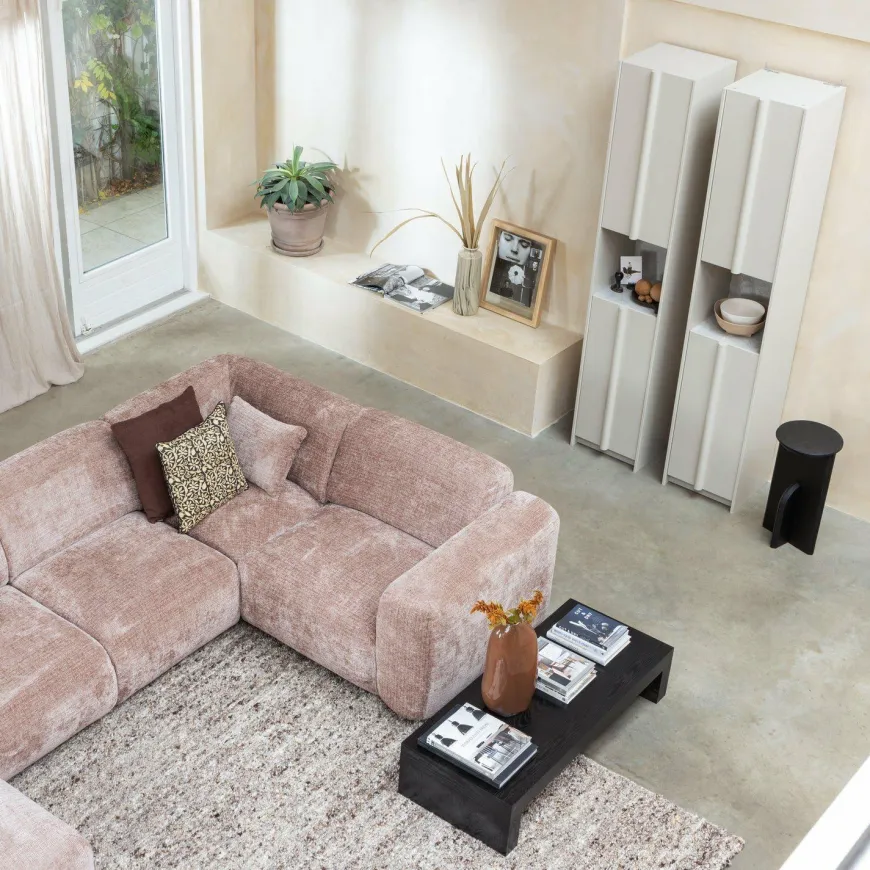 Woood EFIA vloerkleed wol bruin melange 170x240CM