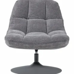 Woood Elvi Draaifauteuil Chenille Structuur Lichtgrijs