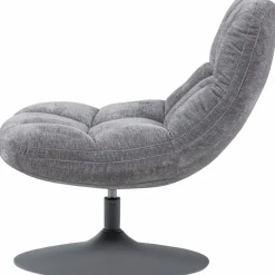Woood Elvi Draaifauteuil Chenille Structuur Lichtgrijs