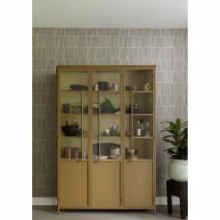 Woood Exhibit vitrinekast XL metaal honinggeel