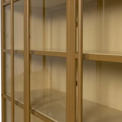 Woood Exhibit vitrinekast XL metaal honinggeel
