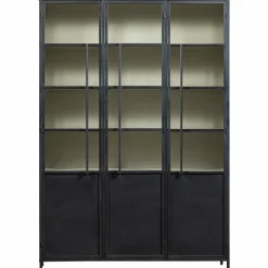 Woood Exhibit vitrinekast XL metaal zwart
